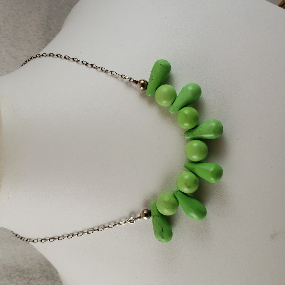 KGO Apple Turquoise & Sterling Silver Necklace